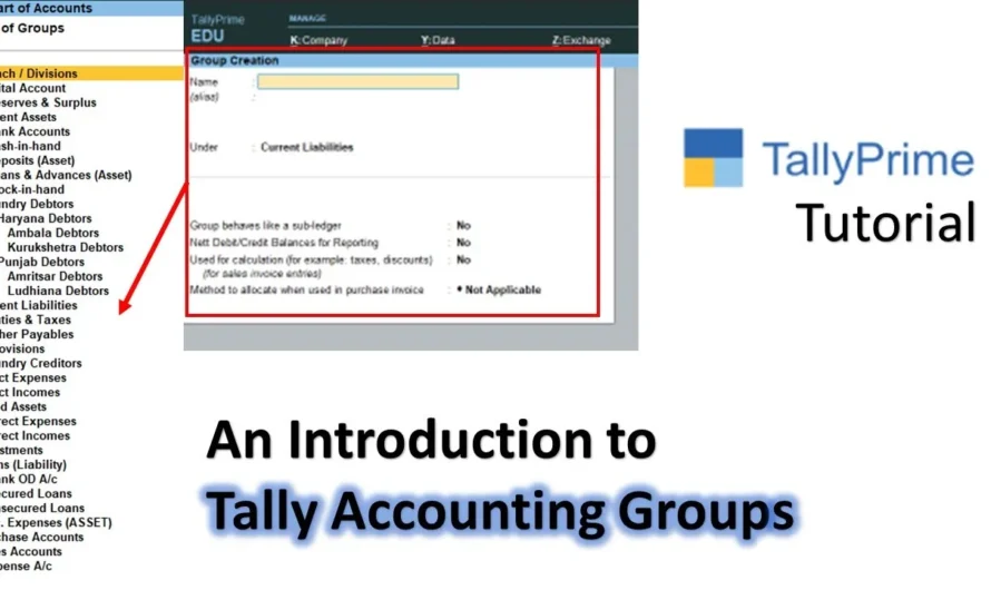 Organize Your Ledger with Account Groups in Tally Prime