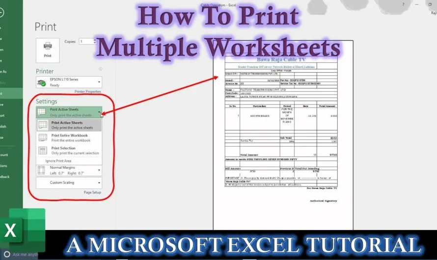 How to Quickly Print Multiple Active Worksheets in Microsoft Excel