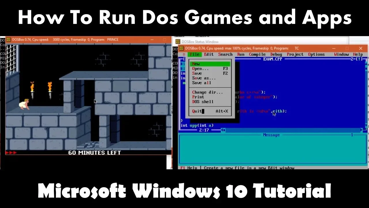 How To Run Dos Programs in Windows 10 Tutorial