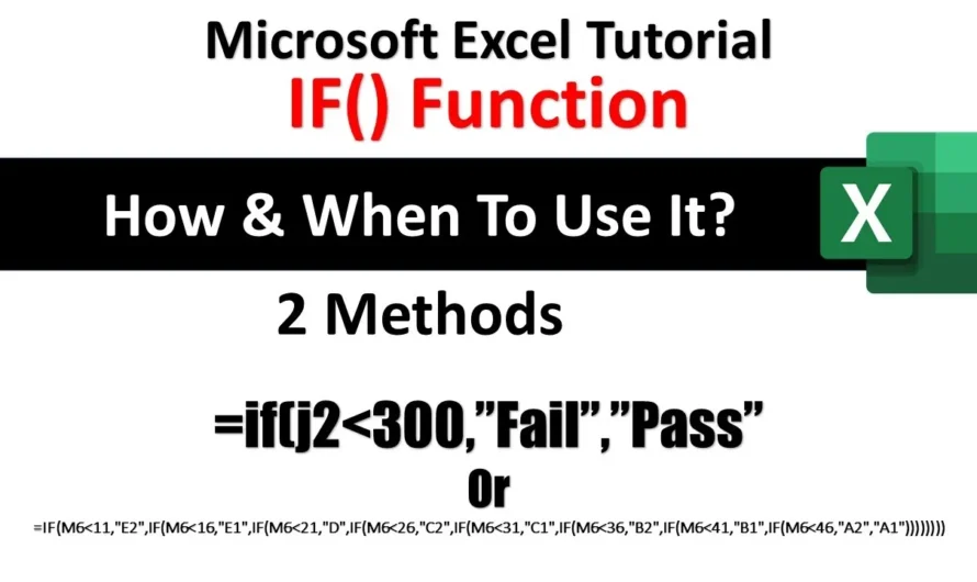 Mastering the IF Function in Microsoft Excel