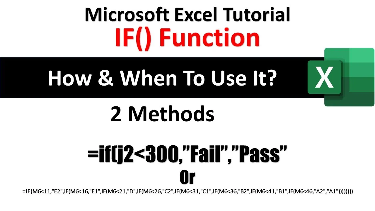 How To Use IF Function in Microsoft Excel Tutorial