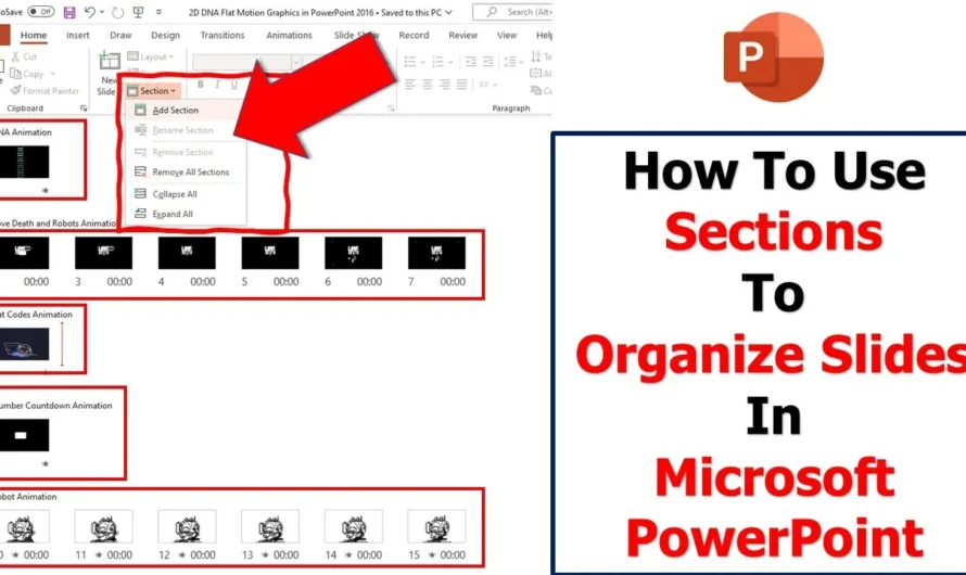 How To Use Sections in Microsoft PowerPoint Tutorial