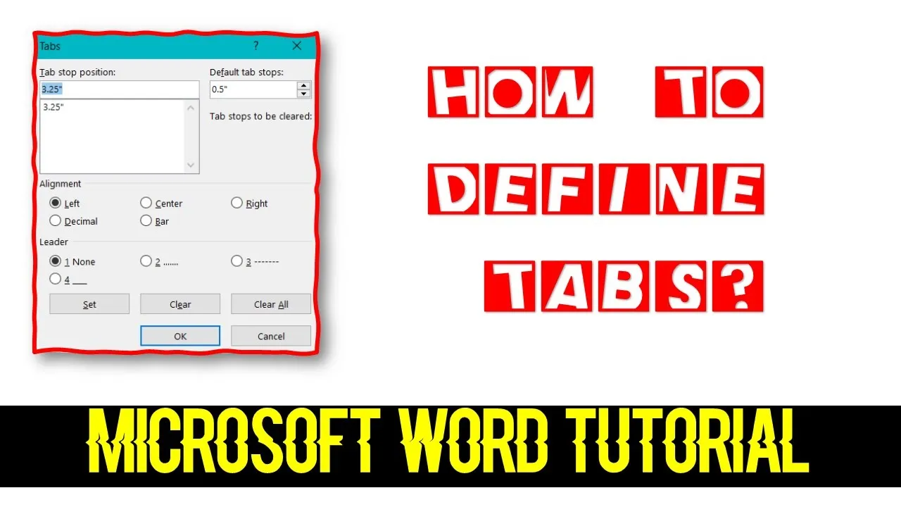 How to Use Tabs in Microsoft Word