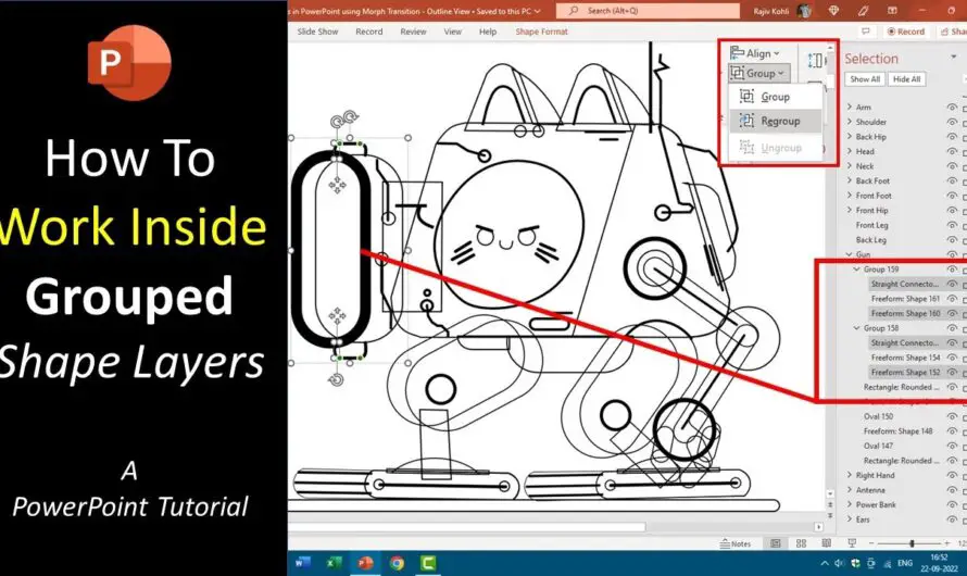 How To Work With Grouped Shapes in Microsoft PowerPoint