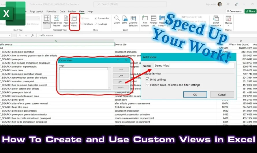 Mastering Custom Views in Microsoft Excel – A Time-Saving Guide