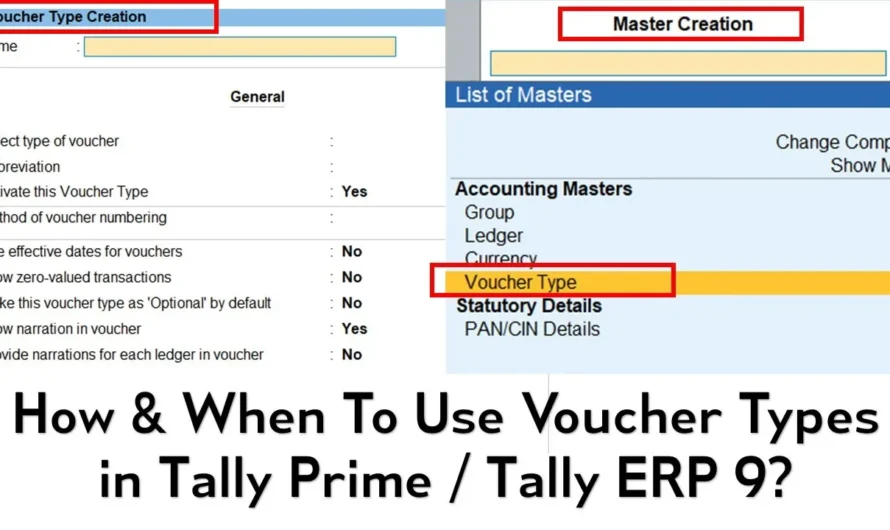 How to Create New Voucher Types in Tally Prime or Tally ERP 9
