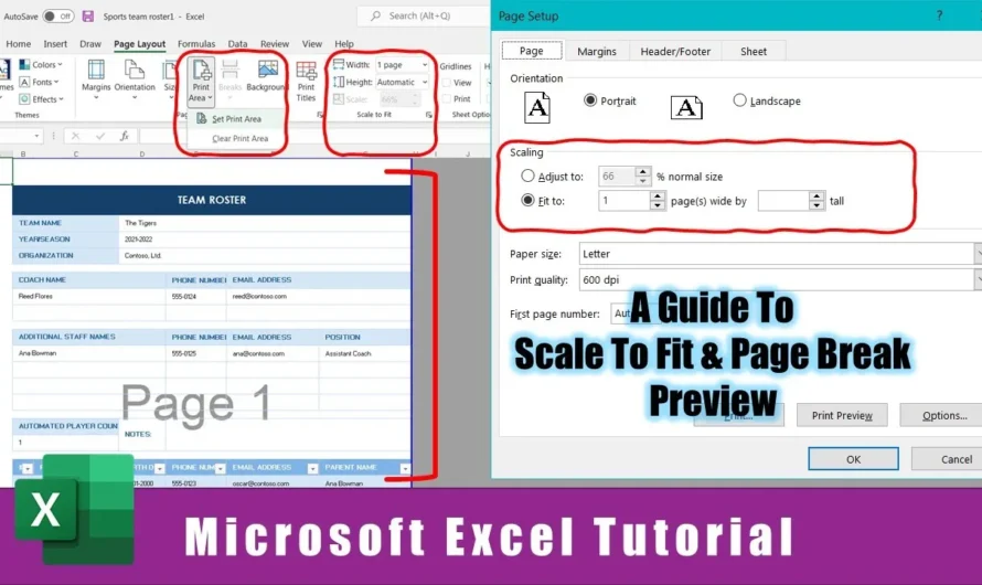 Excel Printing Perfection: Master Page Break Preview and Scaling