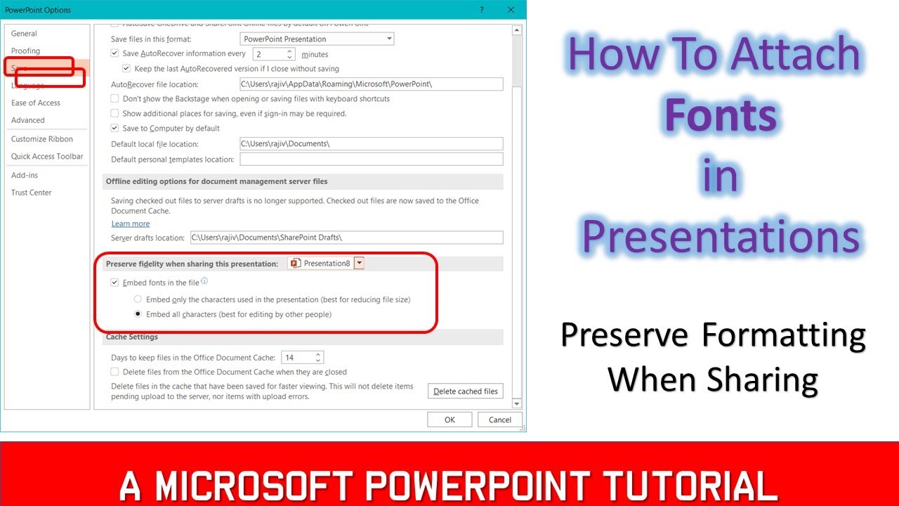 Font Embedding in PowerPoint Presentations