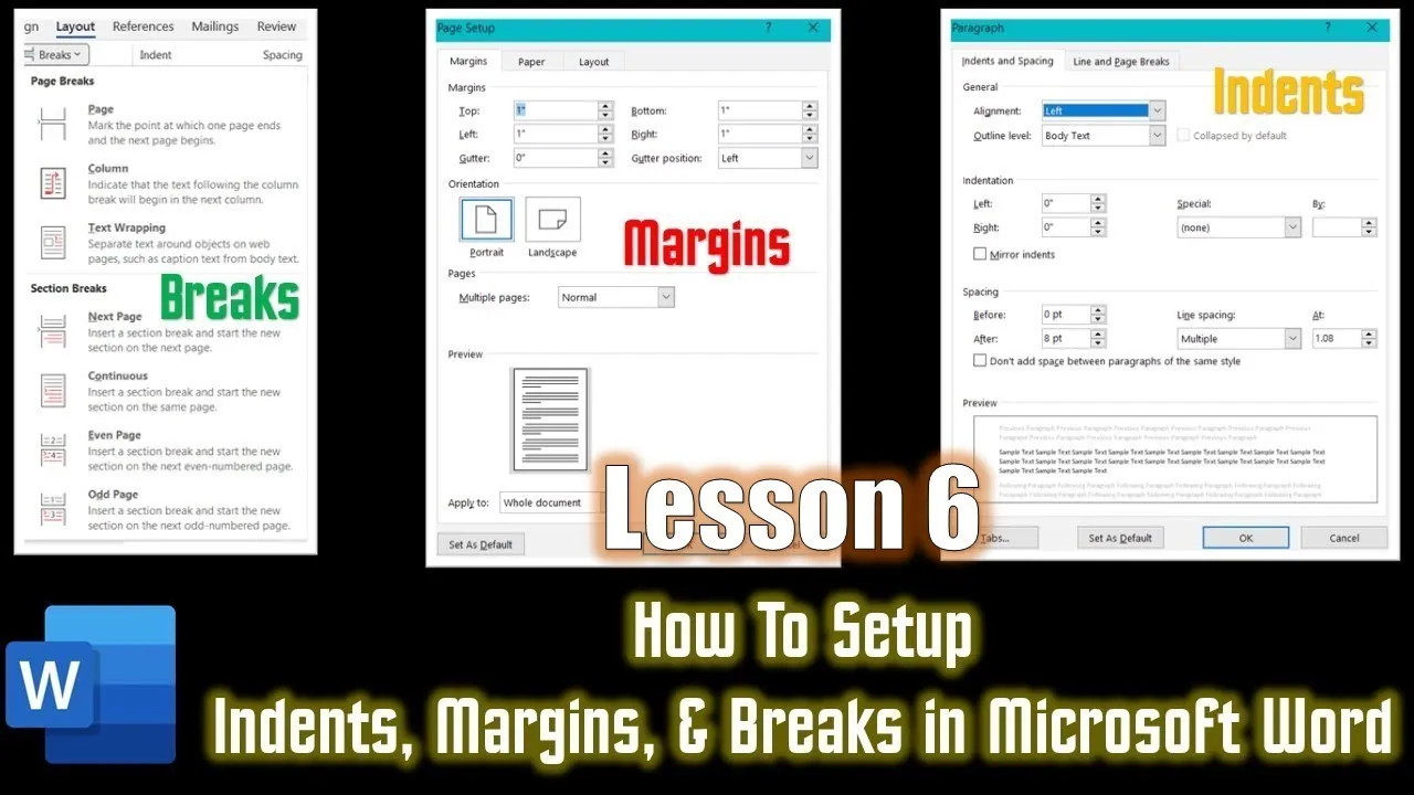 Margins and Indents in Microsoft Word