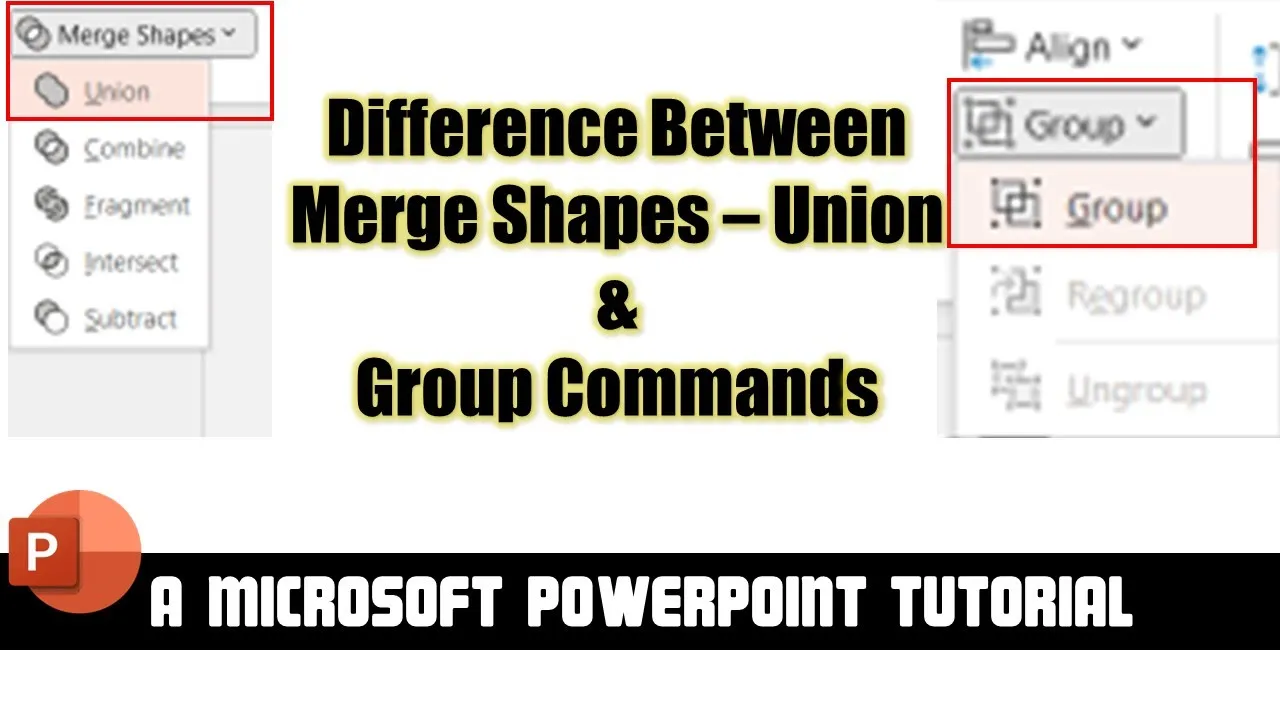 Merge Shapes Union Command in PowerPoint