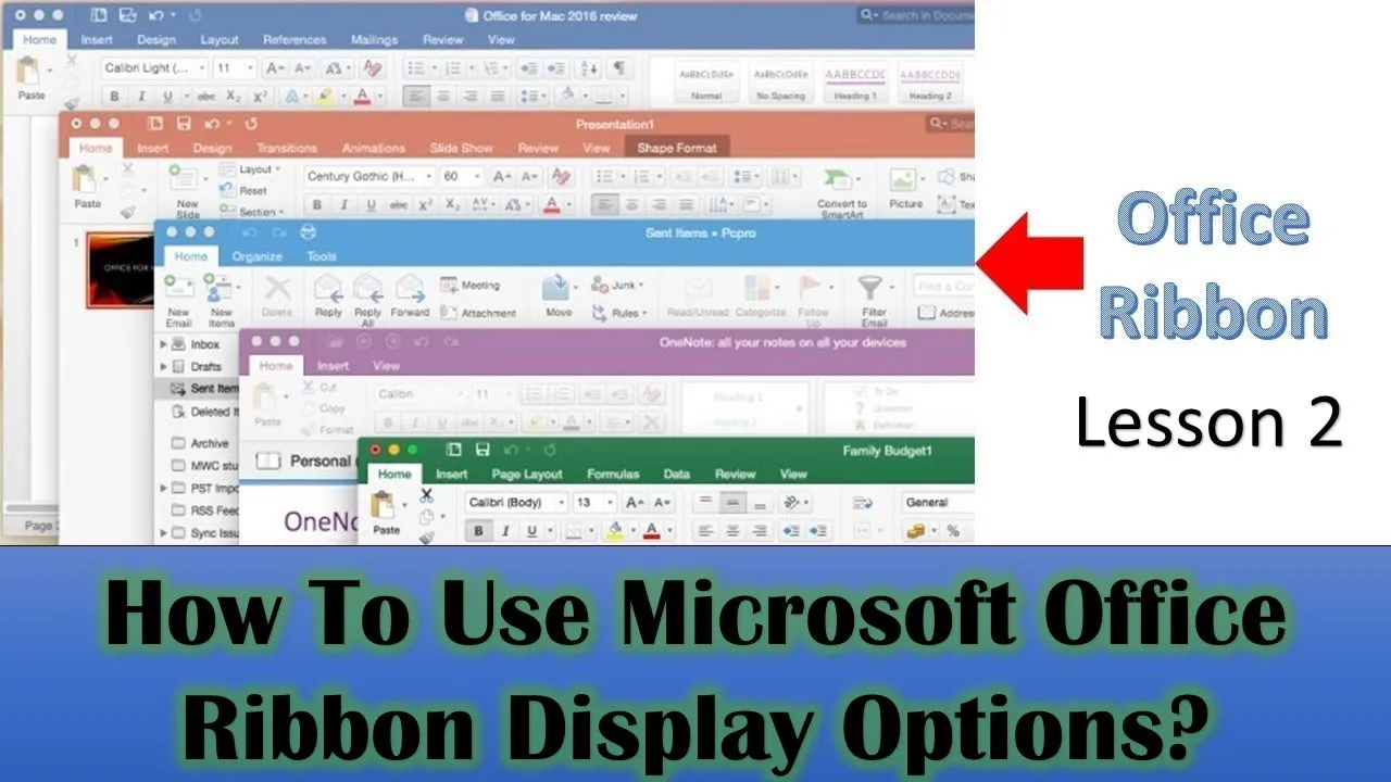 Microsoft Office Ribbon Display Options