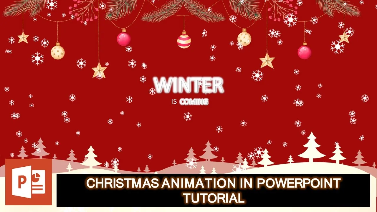 Winter Christmas Animation in PowerPoint