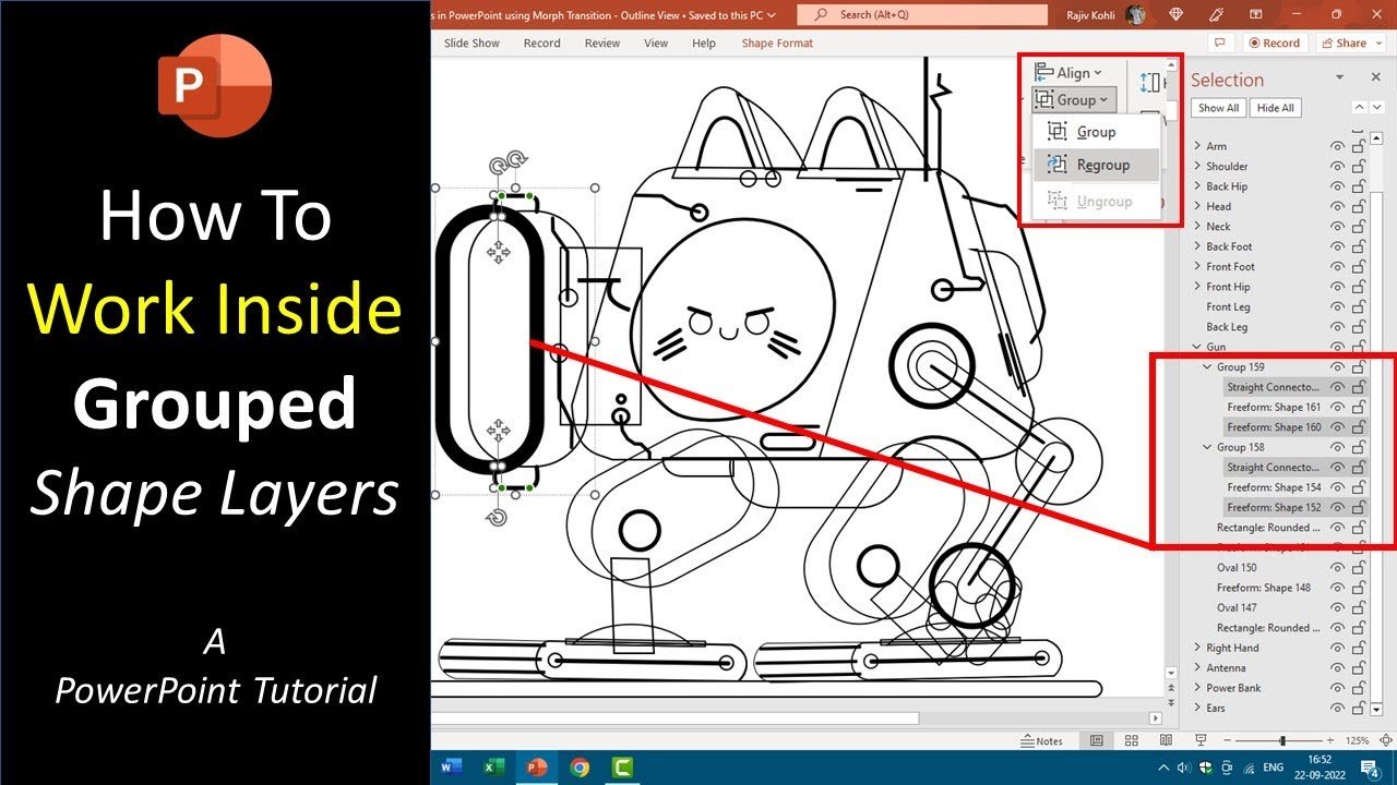 How To Work Inside Grouped Objects in PowerPoint