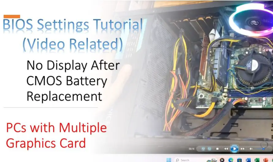 Troubleshooting Display Issues After Changing CMOS Battery : A Step-by-Step Guide